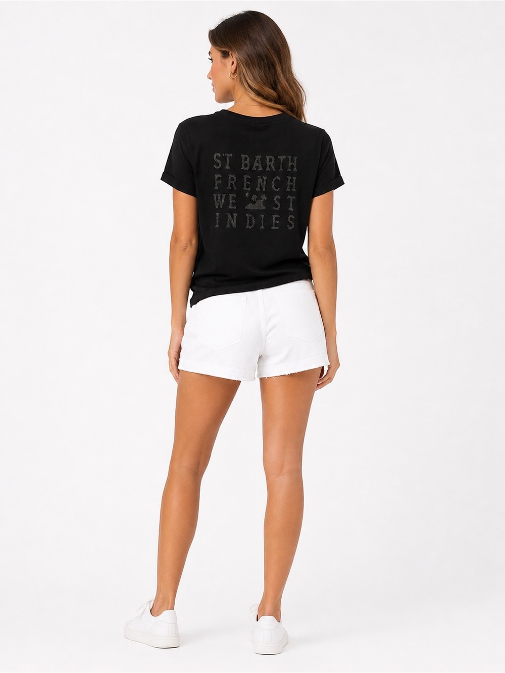 Pati de St. Barth Black Short Sleeve Tee